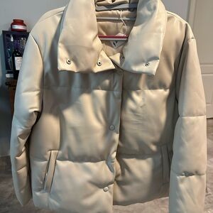 Women's Cream Puffer Jacket